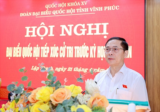 Phó Thủ tướng Bùi Thanh Sơn đánh giá cao ý kiến tâm huyết, trí tuệ, trách nhiệm của cử tri Vĩnh Phúc