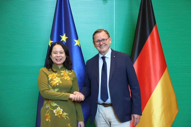 Phó Chủ tịch nước Võ Thị Ánh Xuân hội đàm với Phó Chủ tịch Quốc hội Liên bang Đức Bodo Ramelow